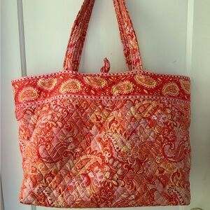 Vibrant Vera Bradley Paisley Quilted Tote Bag